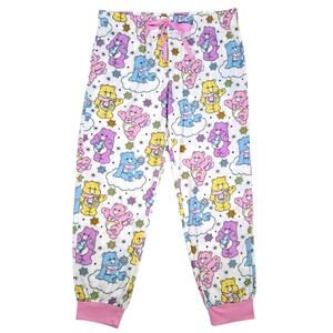 Care Bears Pajama Pants Womens Sz M 8/10 Fleece Winter Christmas Sleepwear PJs